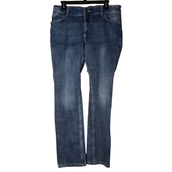 Wrangler Womens Straight Leg Denim Blue Jeans Size 13 x 32 Western Stretch Farm - Picture 1 of 13